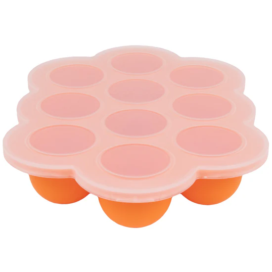 Silicone Baby Food Freezer Tray Orange