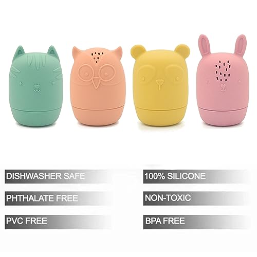 Squeezable Bath Toys (4 Pack)