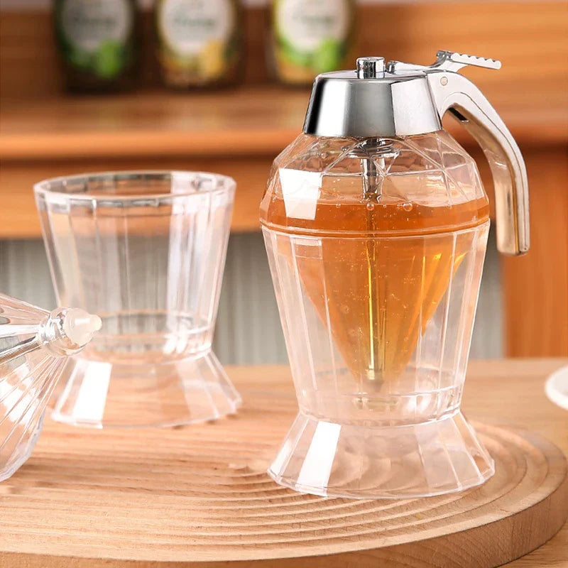 Diamond Style Glass Honey Jar Dispenser