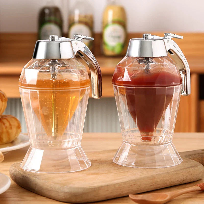 Diamond Style Glass Honey Jar Dispenser