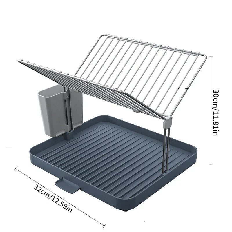 Dish Plate Bowl Drying Rack Drainer Organizer Storage