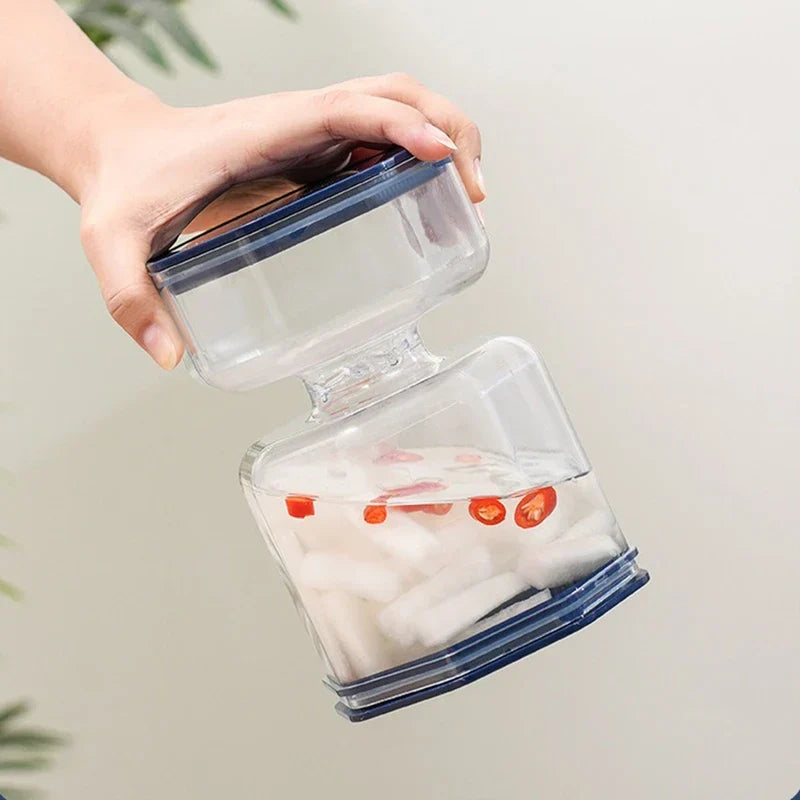 Dry Wet Separation Pickle Jar Container Strainer