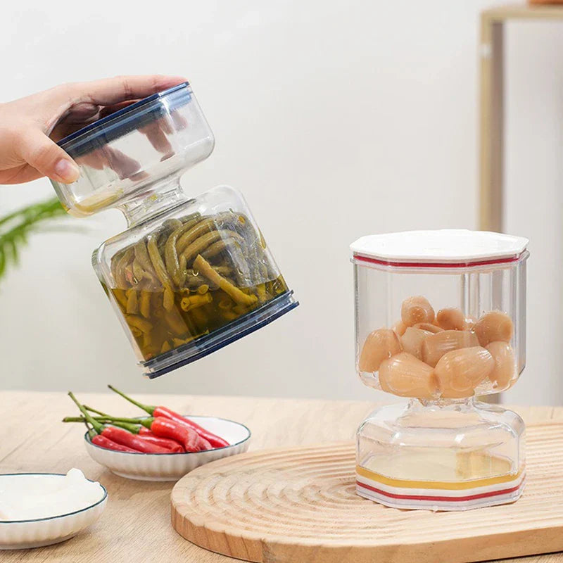 Dry Wet Separation Pickle Jar Container Strainer
