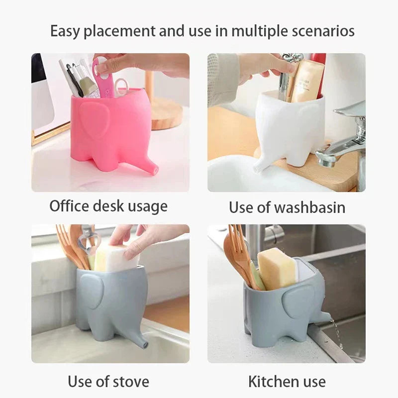 Elephant Cutlery Drainer Holder